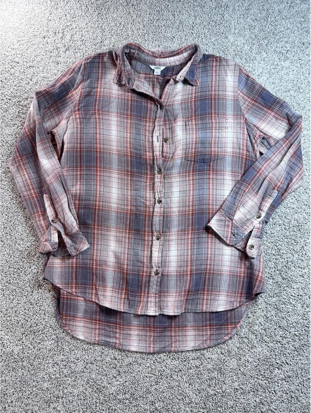 Sonoma Plaid Button-Up Shirt Large